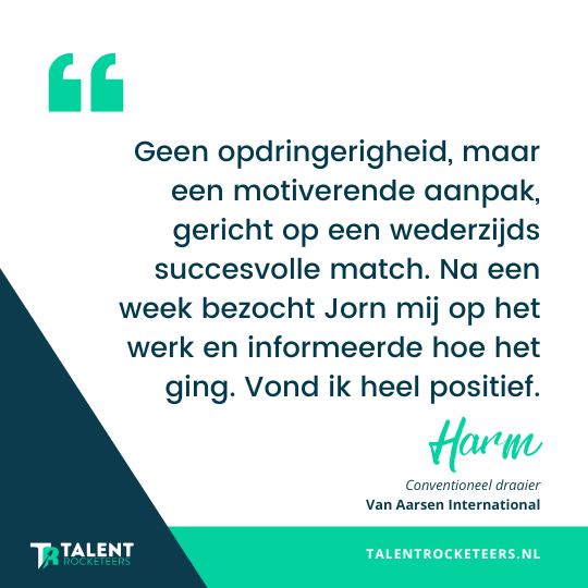 Harm – Conventioneel draaier bij Van Aarsen