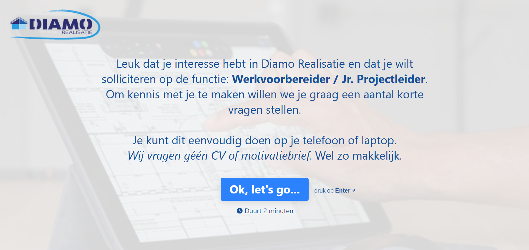Diamo Realisatie _ Werkvoorbereider _ Jr. Projectleider - Talent Rocketeers en n